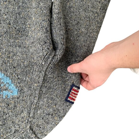 VINTAGE Wool True Religion Sweater XL Gray - Picture 8 of 9